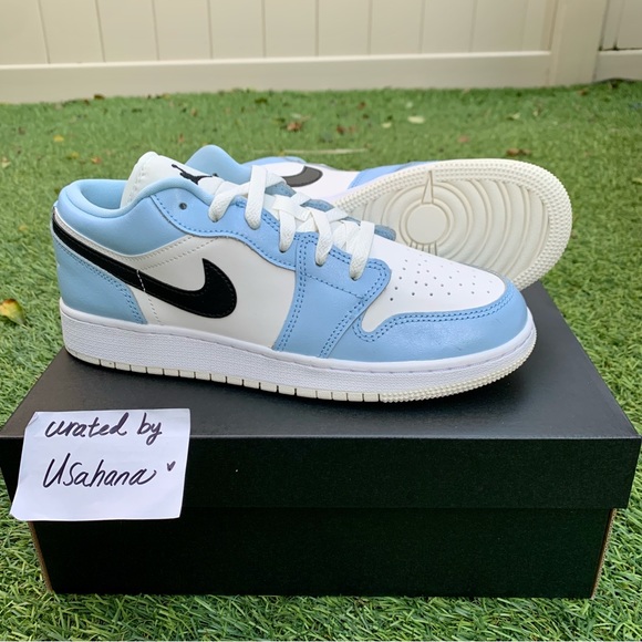 Nike Air Jordan 1 Low GS ice blue shoes - Picture 4 of 6